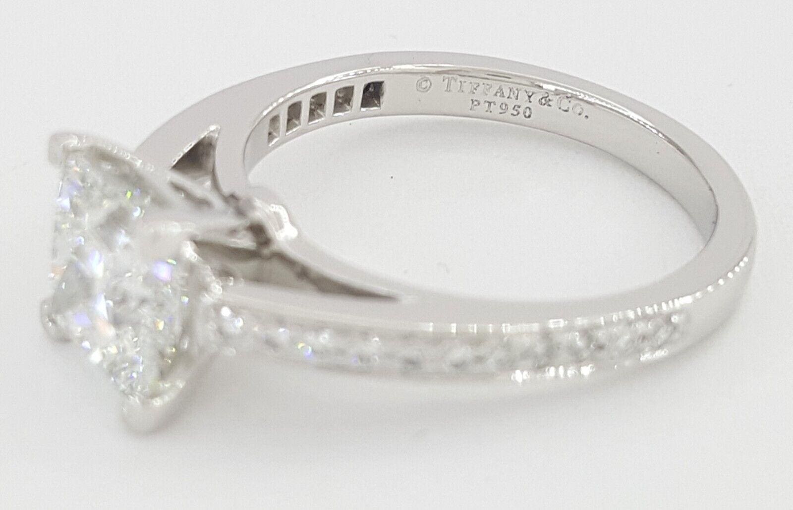 Tiffany & Co Novo Princess 1.98 ct Diamond Platinum Engagement Ring Retail $42K