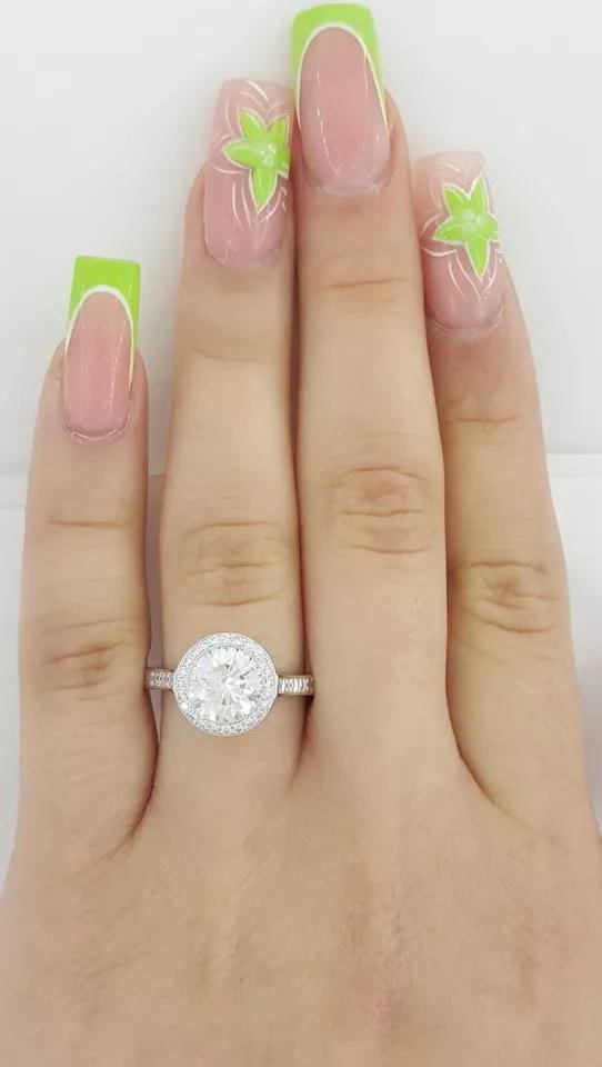 Tiffany & Co Embrace Round Diamond Halo Engagement Ring 2.27 ct Retail $57.5K