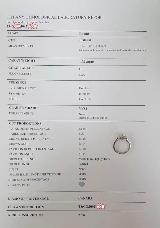 Tiffany & Co Embrace Round Diamond Halo Engagement Ring 2.27 ct Retail $57.5K
