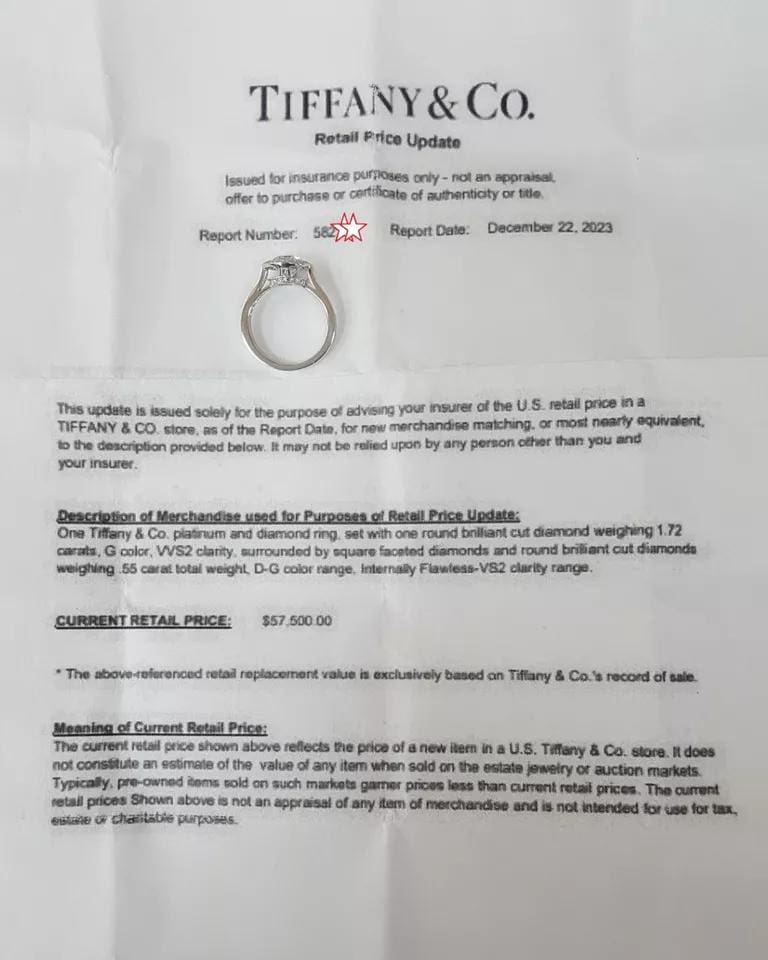 Tiffany & Co Embrace Round Diamond Halo Engagement Ring 2.27 ct Retail $57.5K