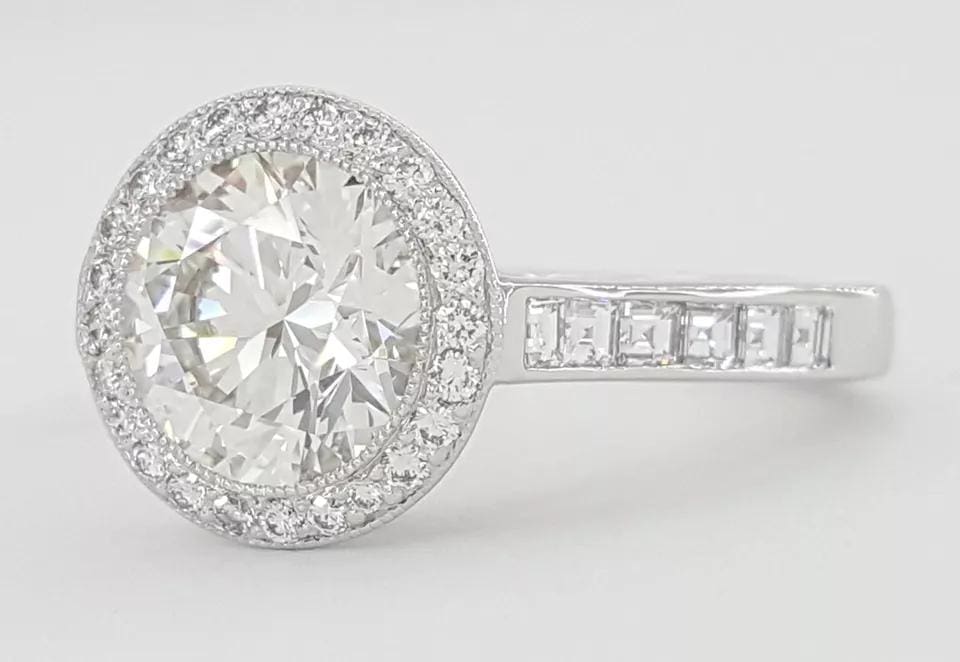 Tiffany & Co Embrace Round Diamond Halo Engagement Ring 2.27 ct Retail $57.5K