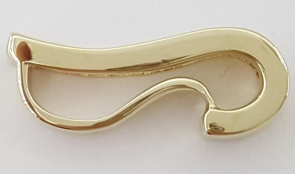 Princess Diamond Channel Set Slide Pendant 14K Yellow Gold 0.65 ct
