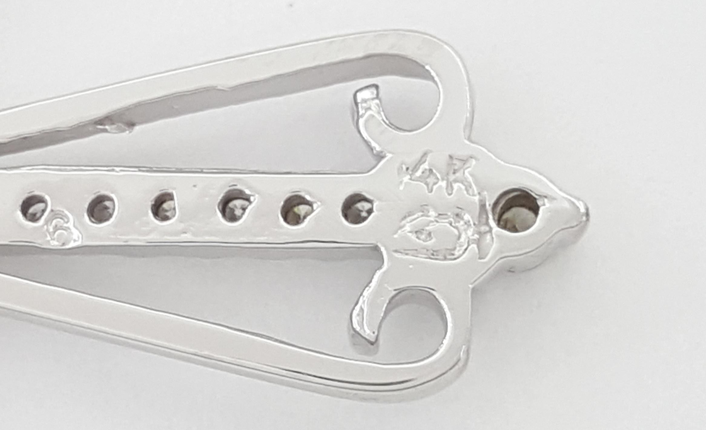 Diamond Cross 14k White Gold 1.3" 0.5 ct 17" Long Retail $1,995