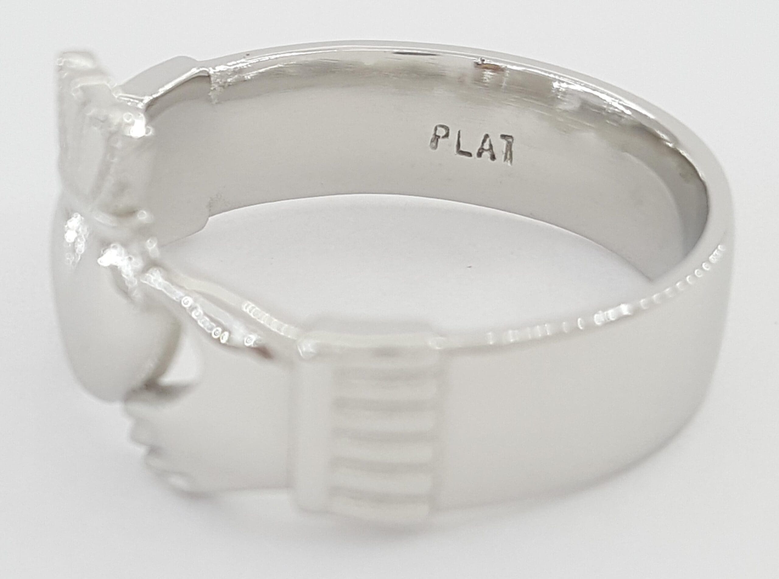 Claddagh Platinum Ring 12 mm 11.2 Grams