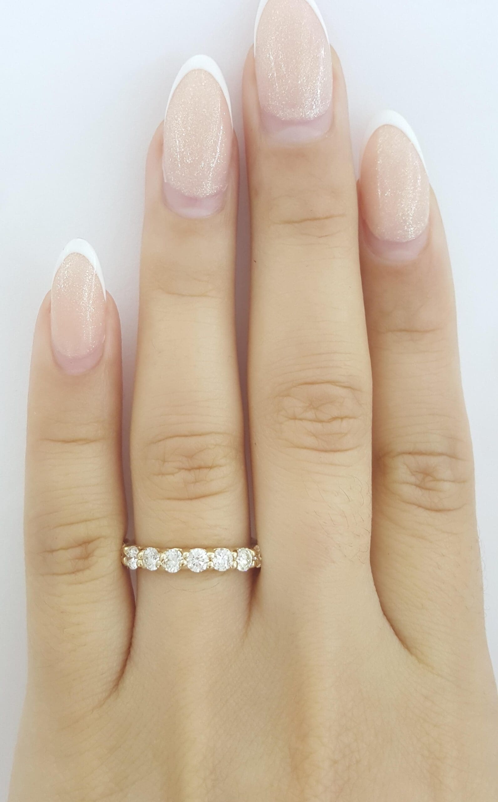 Round Diamond Full Circle Eternity 14k Yellow Gold Wedding Band Ring 2 ct 3mm