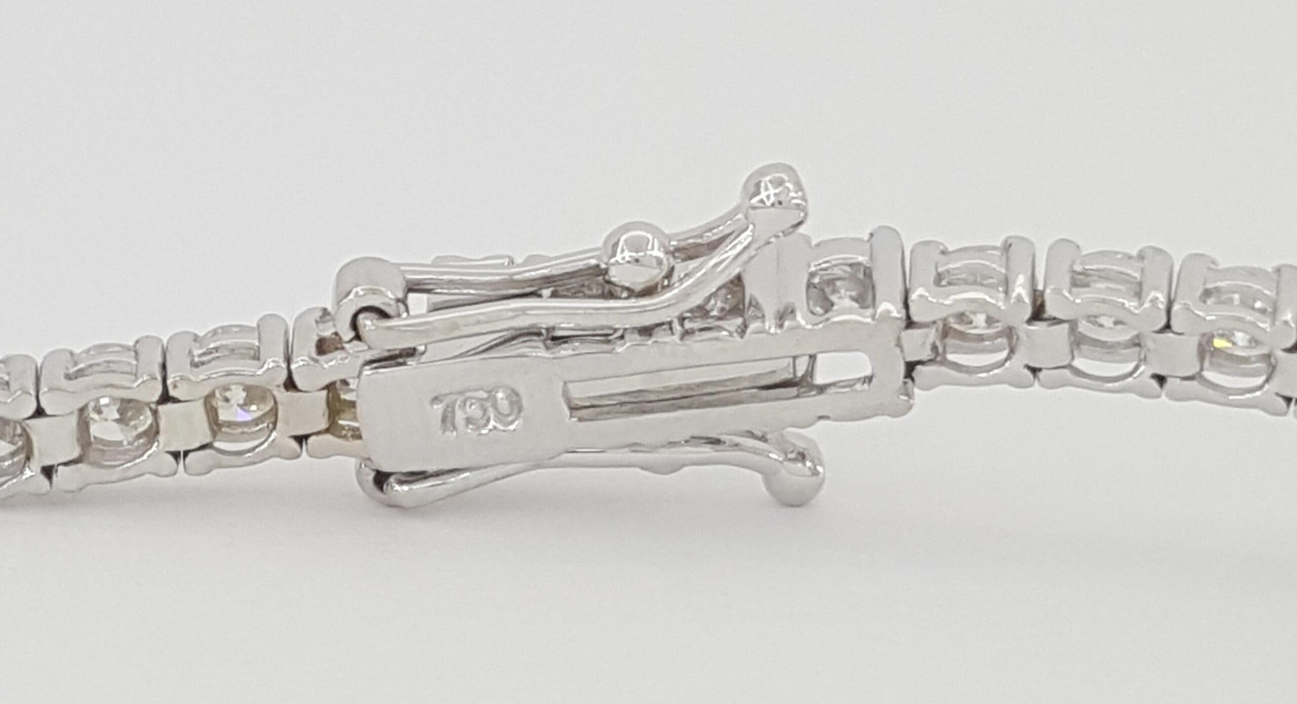 Round Diamond Tennis Bracelet 4 ct 18K White Gold 7.25" 2.8mm Retail $8,995
