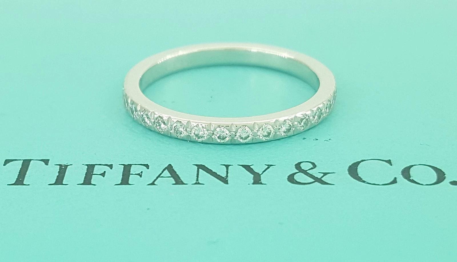 Tiffany & Co Novo Full Circle Eternity Diamond Band Ring 0.35 ct Platinum $4.6K