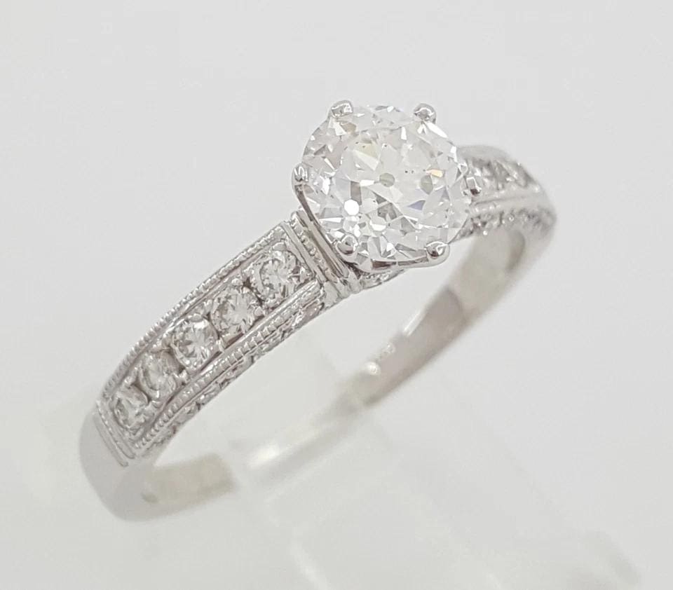 Vintage Old European Cut Diamond Engagement Ring 1.49 ct GIA E/SI1