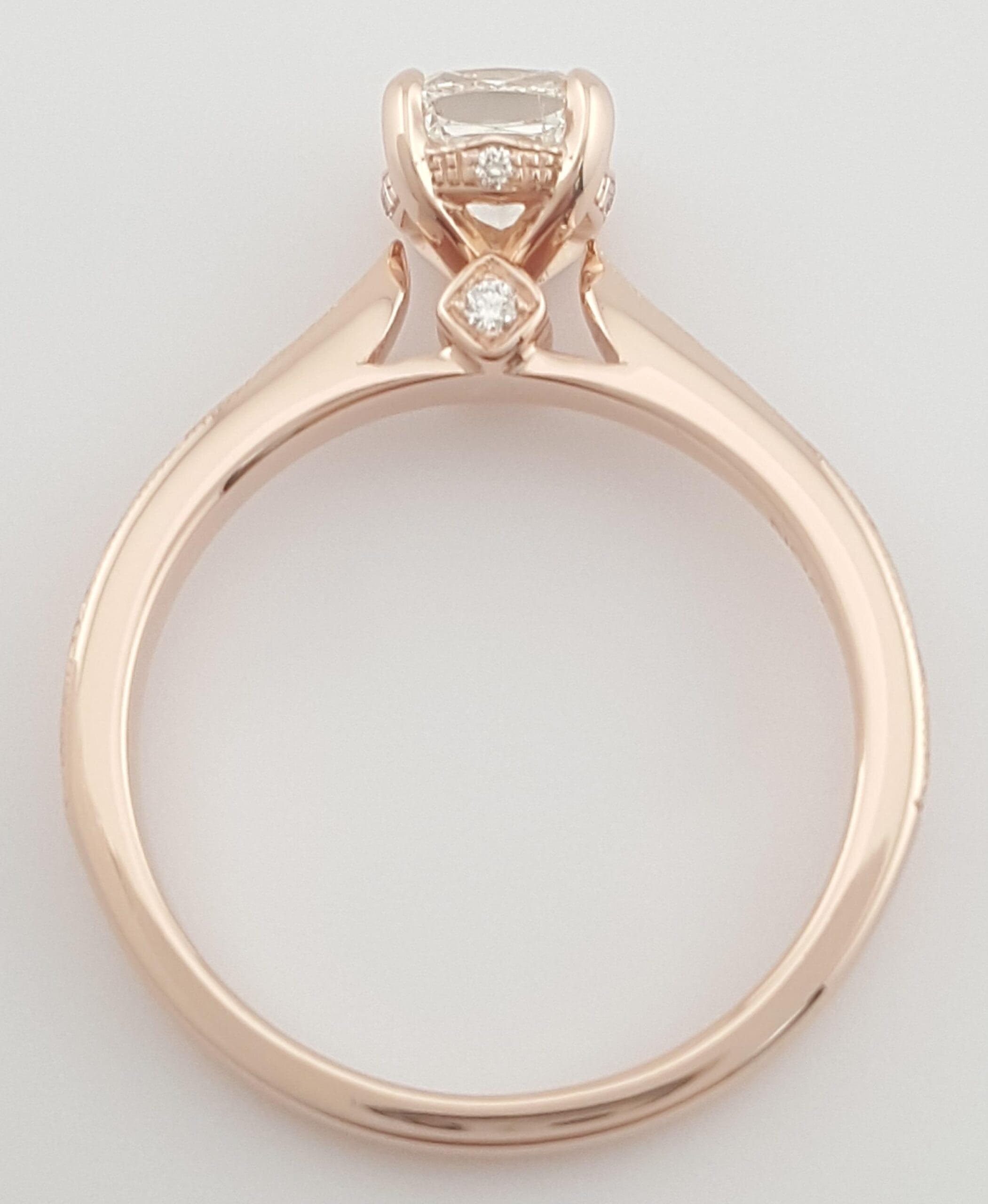 Cushion Cut Diamond Solitaire Engagement Ring 0.84 ct 14k Rose Gold Retail $5K