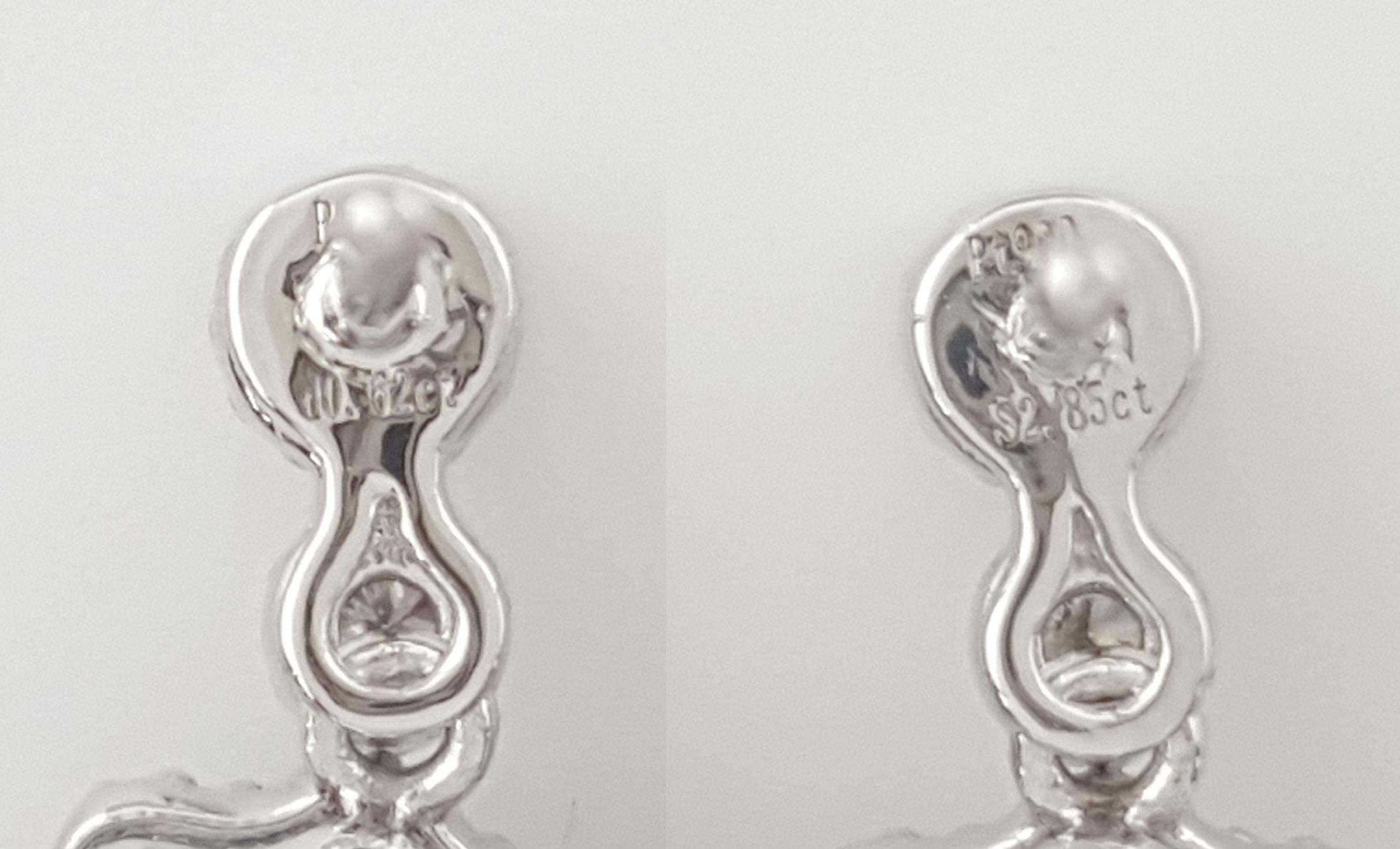 Oval Sapphire & Diamond Halo Dangle Earrings 3.47 ct Platinum Retail $7K