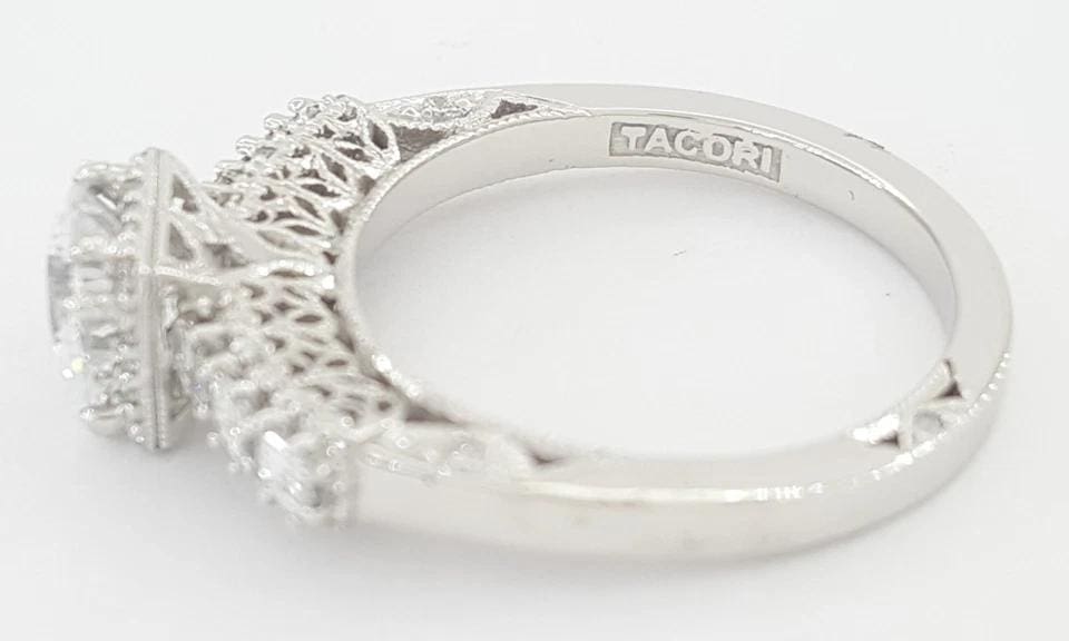 Tacori Platinum Diamond Semi-Mount Engagement Ring 0.52 ct Retail $5,570