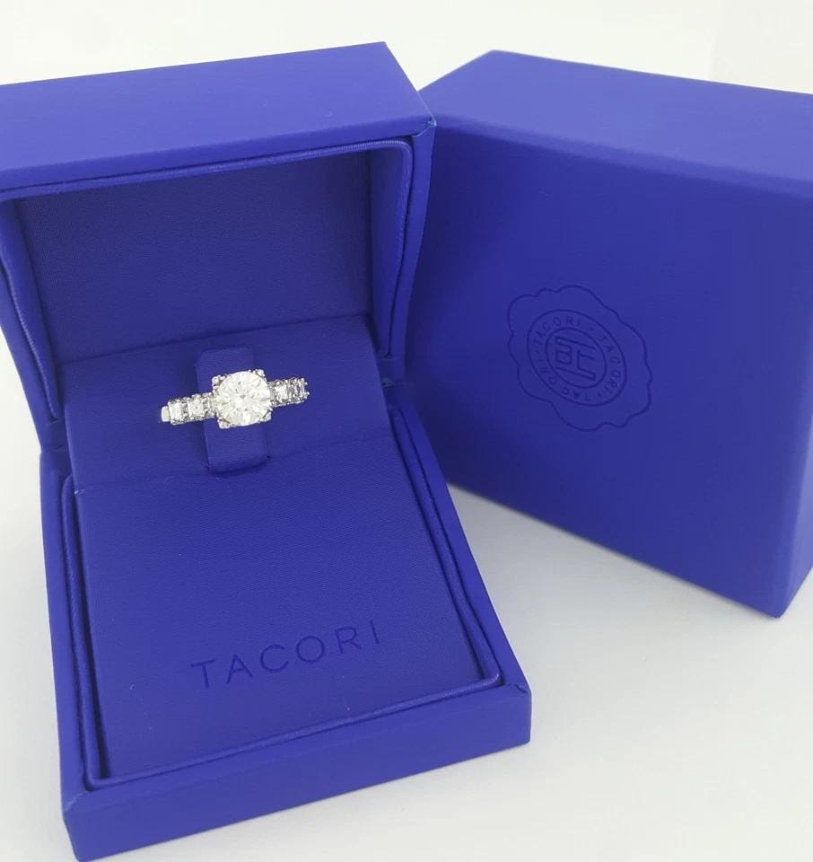 Tacori Platinum Diamond Semi-Mount Engagement Ring 0.52 ct Retail $5,570