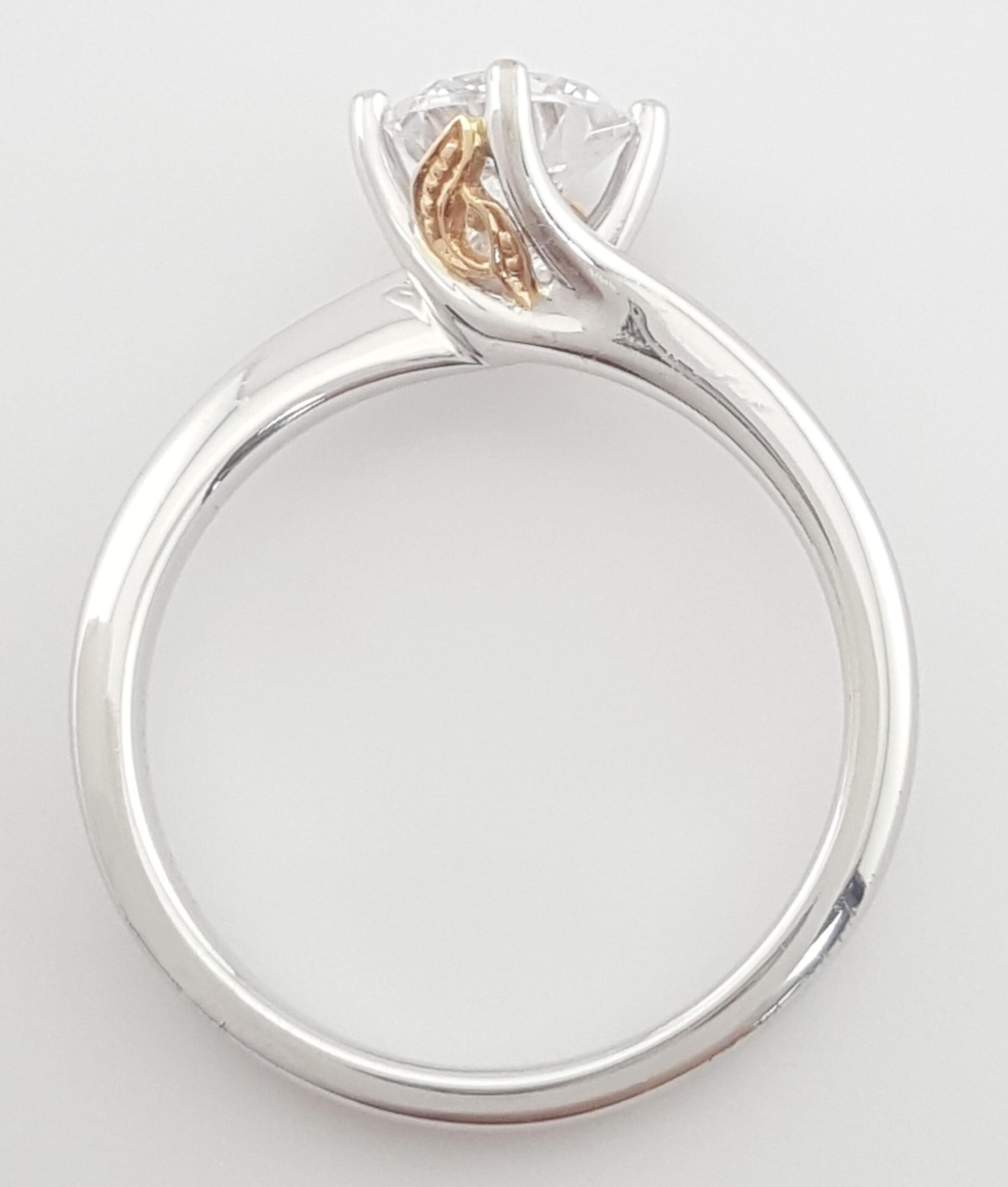 Simon G MR2956 Solitaire Semi-Mount 18k White & Rose Gold Engagement Ring $1,830