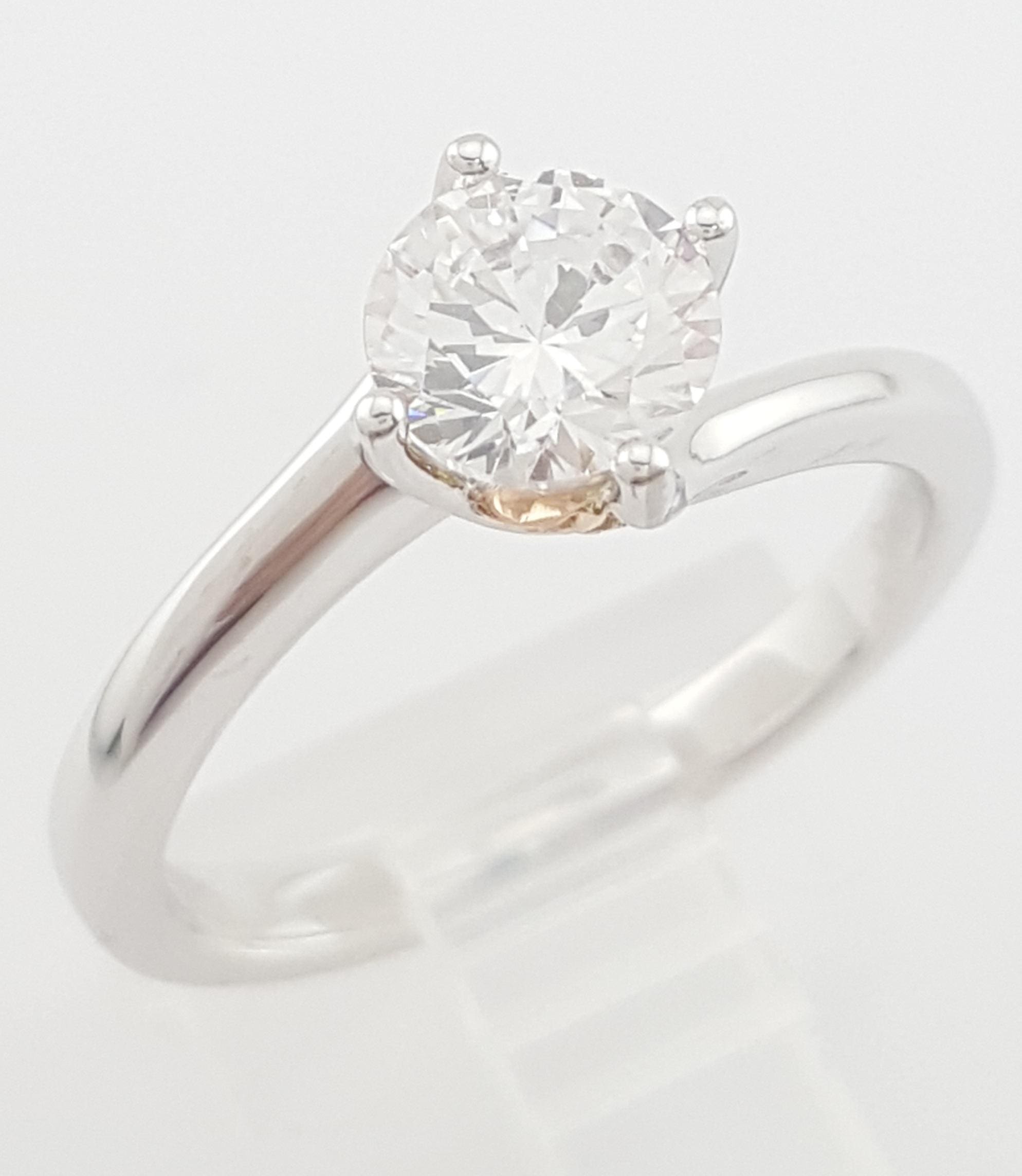 Simon G MR2956 Solitaire Semi-Mount 18k White & Rose Gold Engagement Ring $1,830