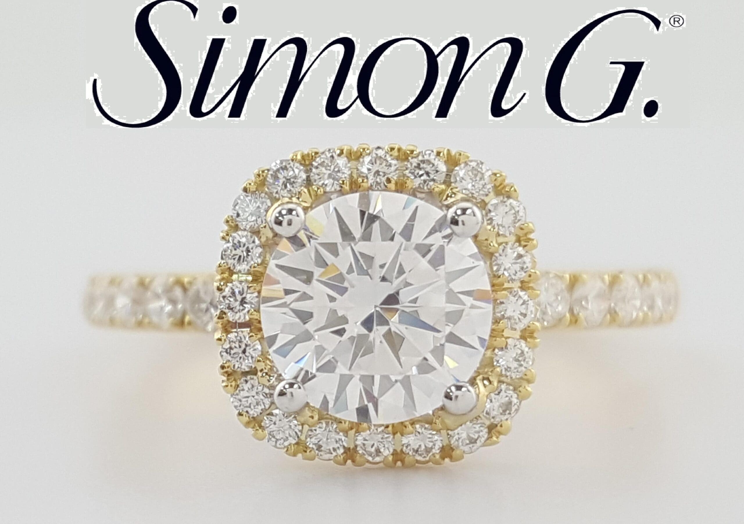 Simon G MR2132 Semi-Mount Diamond 0.44 ct 18k Yellow Gold Engagement Ring $3,570