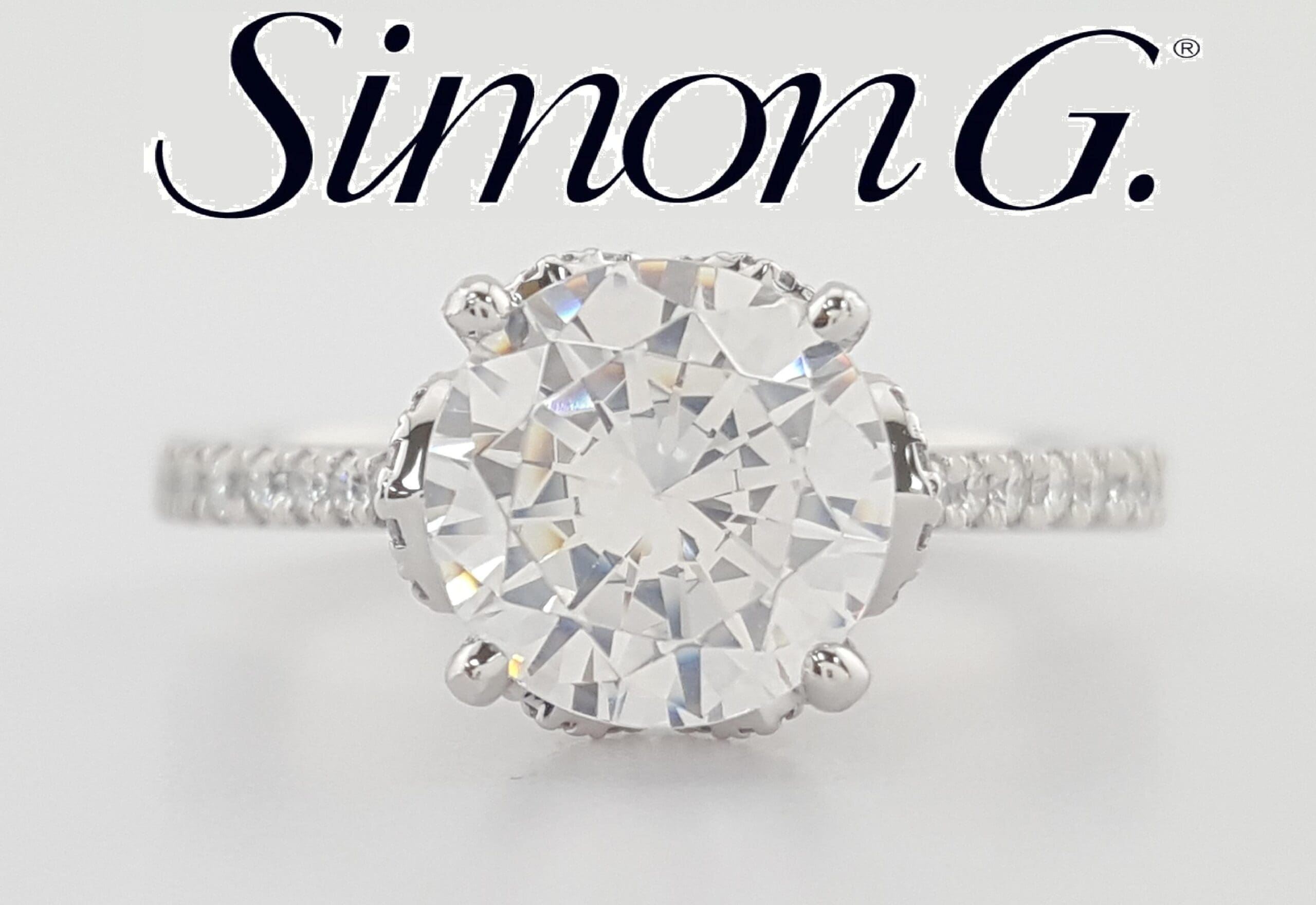 Simon G MR2478 Semi-Mount Diamond 0.28 ct Platinum Engagement Ring $2,420