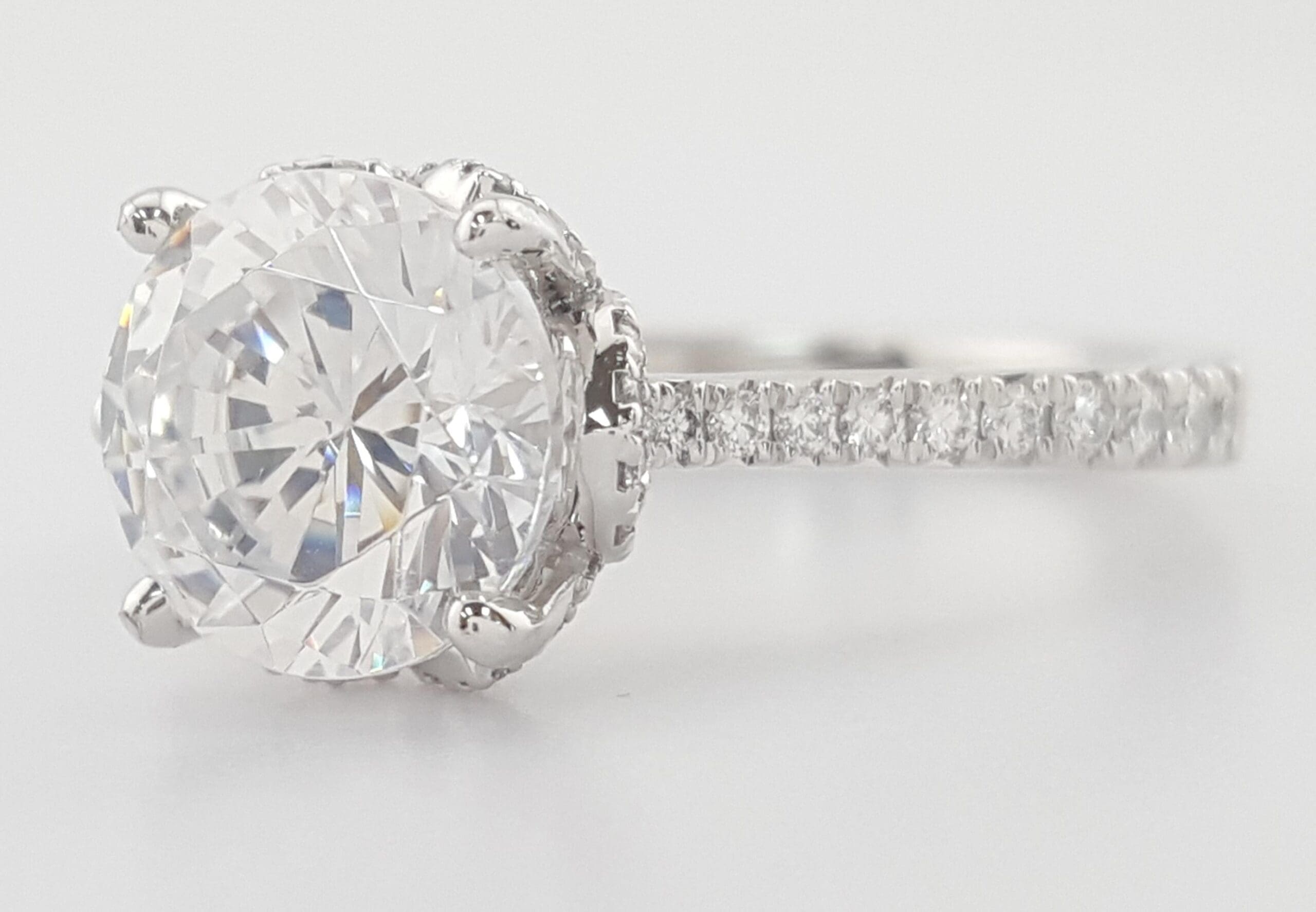 Simon G MR2478 Semi-Mount Diamond 0.28 ct Platinum Engagement Ring $2,420