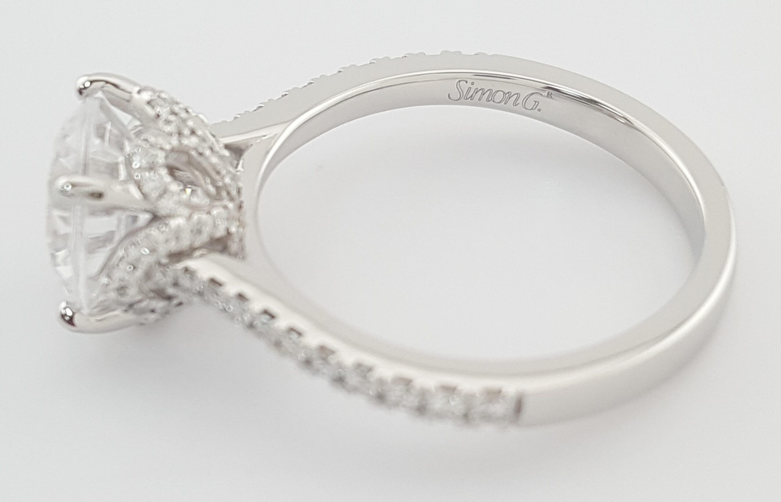Simon G MR2478 Semi-Mount Diamond 0.28 ct Platinum Engagement Ring $2,420