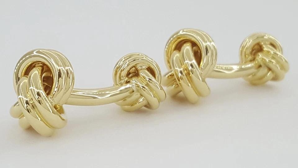 Vintage Tiffany & Co Knot Cufflinks 27 Grams 18k Yellow Gold