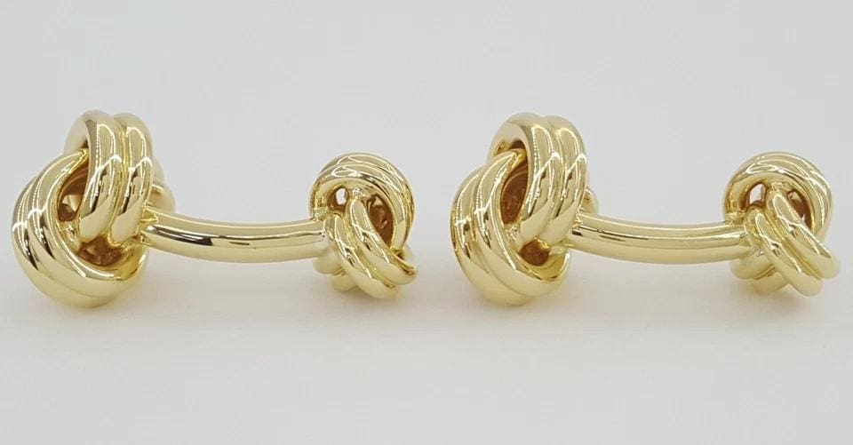 Vintage Tiffany & Co Knot Cufflinks 27 Grams 18k Yellow Gold