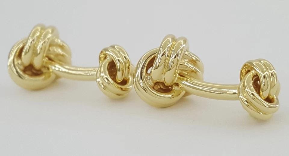 Vintage Tiffany & Co Knot Cufflinks 27 Grams 18k Yellow Gold