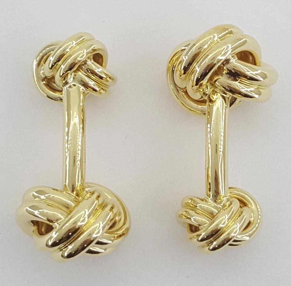 Vintage Tiffany & Co Knot Cufflinks 27 Grams 18k Yellow Gold