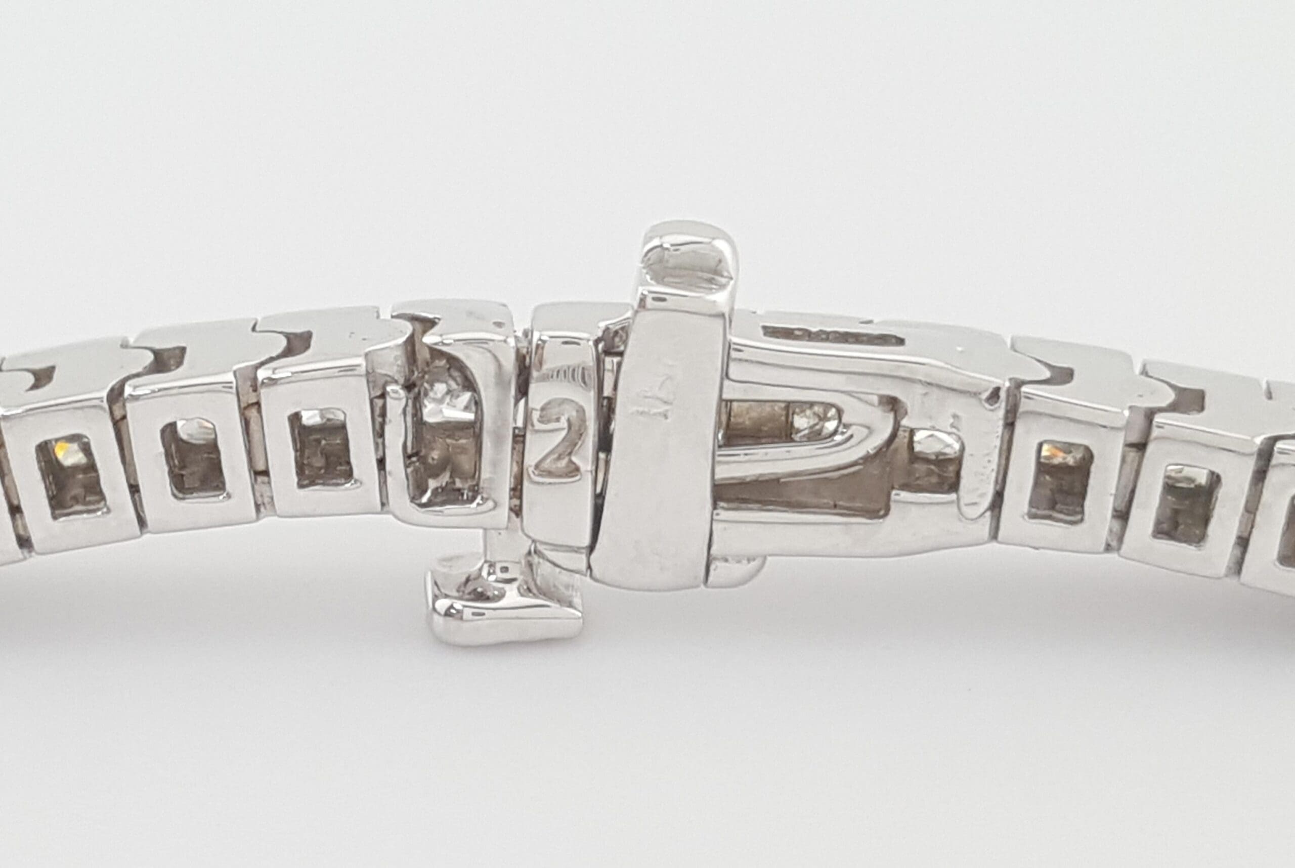 Princess Cut Diamond Tennis Bracelet 4 ct 18K White Gold 7" Retail $8K