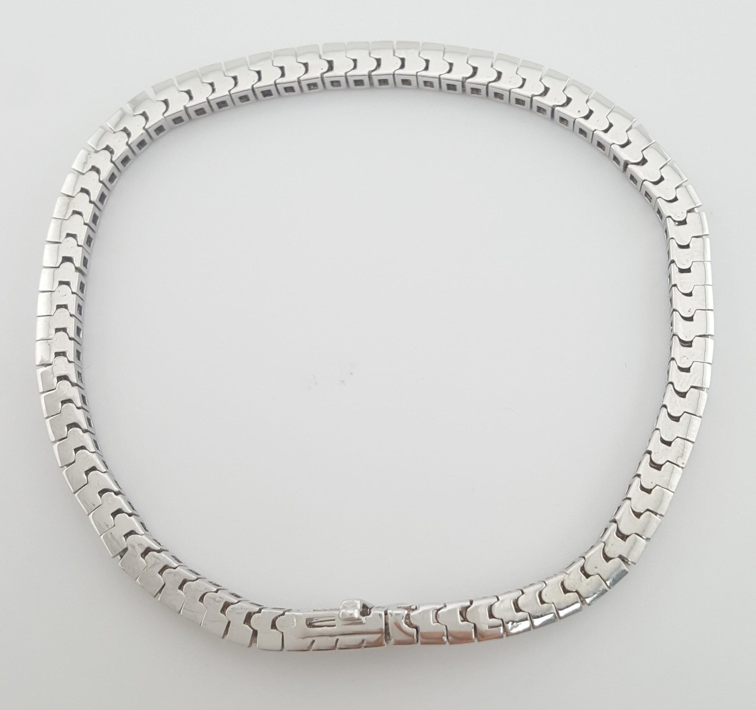Princess Cut Diamond Tennis Bracelet 4 ct 18K White Gold 7" Retail $8K