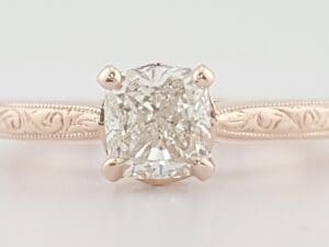 Cushion Brilliant Diamond Hidden Halo Engagement Ring 1.47 ct 14K Gold Rtl $9.5K
