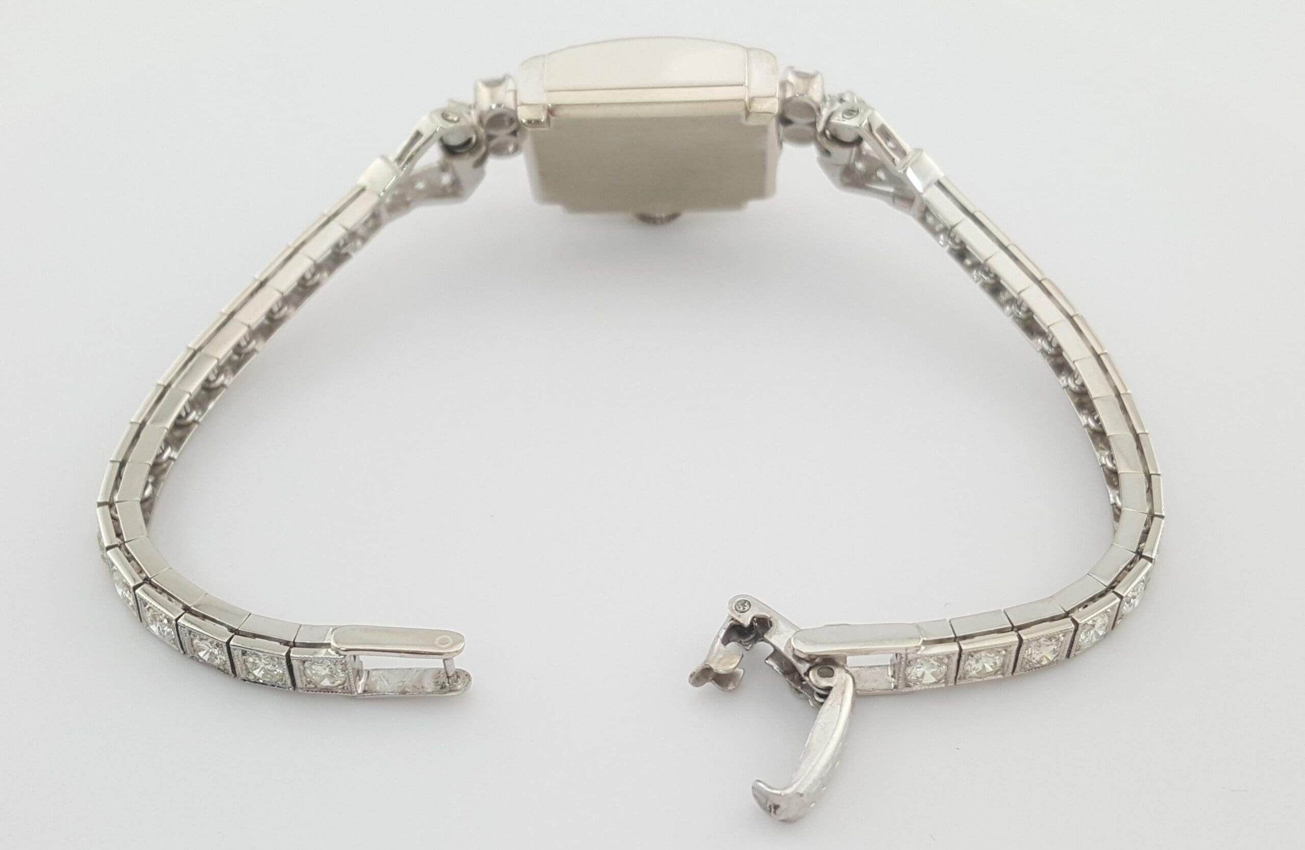 Vintage Ladies Hamilton Diamond Manual Watch 14k White Gold 2.5 ct 15.2 Grams