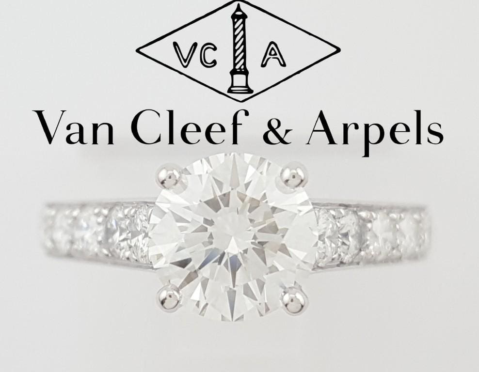 Van Cleef & Arpels VCA Round Diamond Solitaire Engagement Ring 1.5 ct Rtl $30K