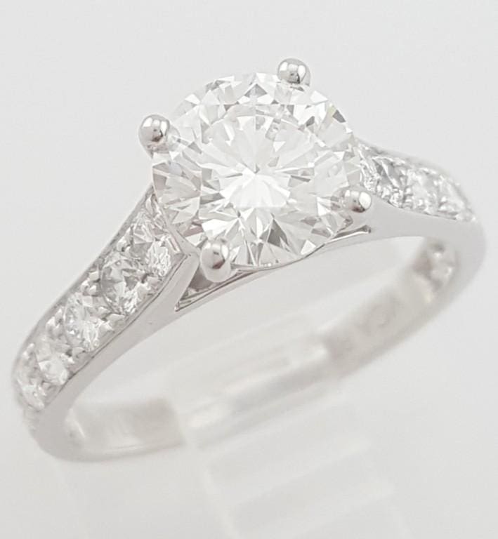 Van Cleef & Arpels VCA Round Diamond Solitaire Engagement Ring 1.5 ct Rtl $30K