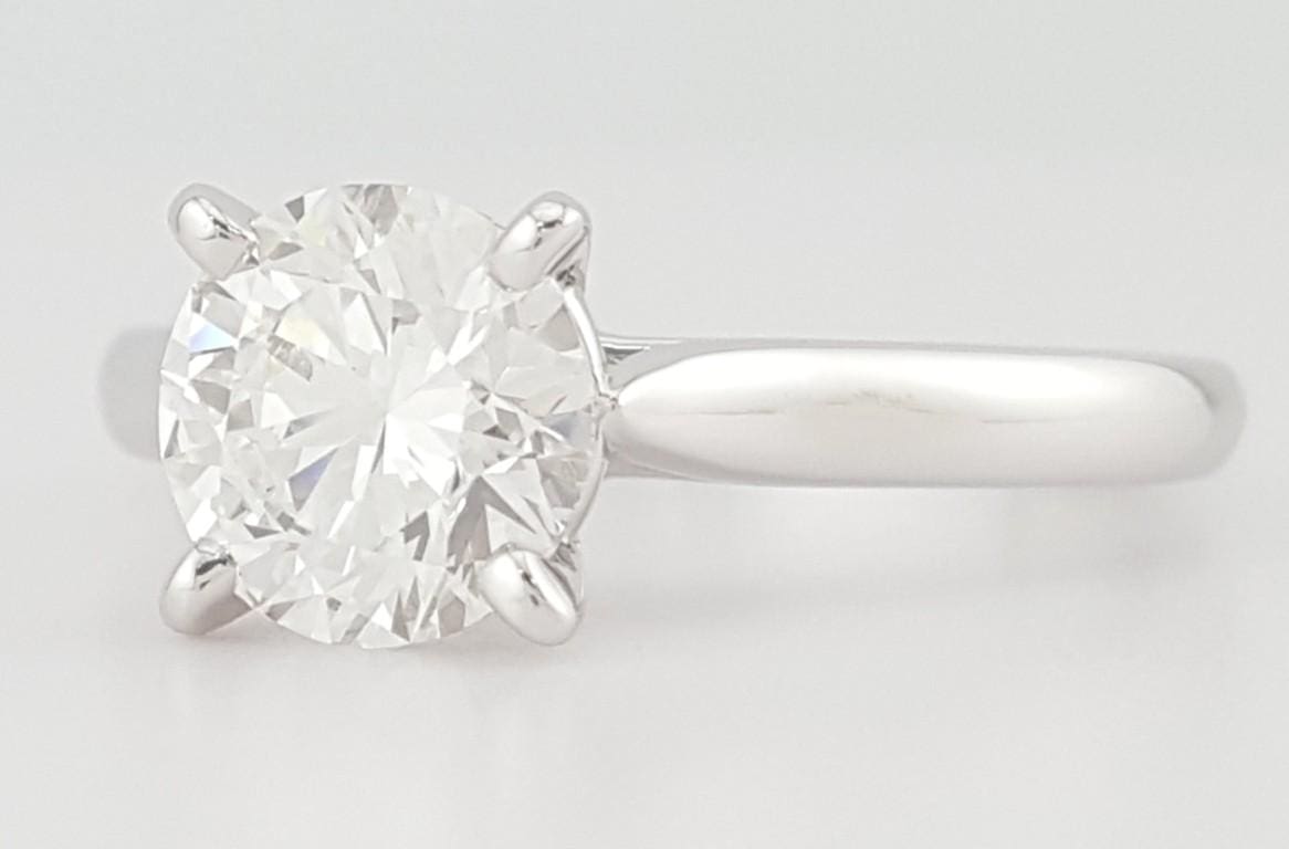 Cartier Solitaire 1895 Round Diamond Engagement Ring 1.21 ct Platinum Rtl $25.5K