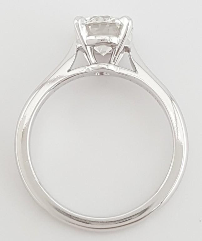 Cartier Solitaire 1895 Round Diamond Engagement Ring 1.21 ct Platinum Rtl $25.5K