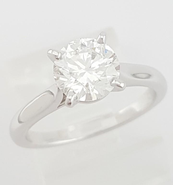 Cartier Solitaire 1895 Round Diamond Engagement Ring 1.21 ct Platinum Rtl $25.5K