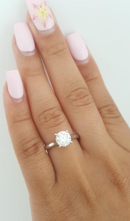 Cartier Solitaire 1895 Round Diamond Engagement Ring 1.21 ct Platinum Rtl $25.5K