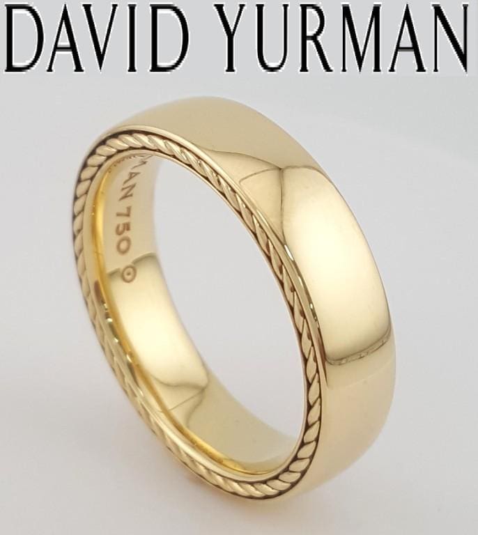 David Yurman Men Streamline Band Ring 6mm 18k Yellow Gold 9 Grams Retail $3950