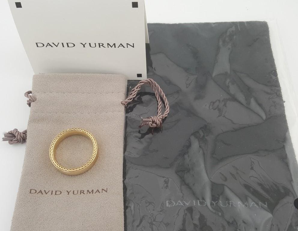 David Yurman Men Streamline Band Ring 6mm 18k Yellow Gold 9 Grams Retail $3950