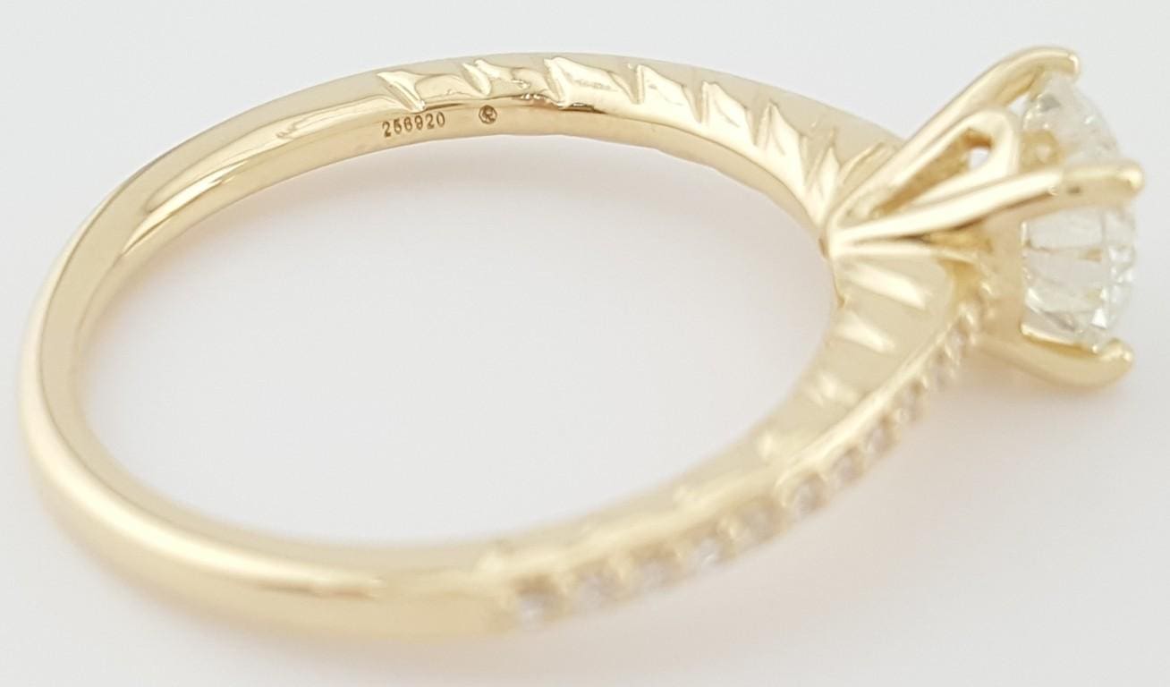 Ritani Round Diamond Engagement Ring 1.15 ct 18k Yellow Gold 1RZ2851 Rtl $7350