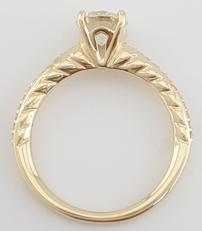 Ritani Round Diamond Engagement Ring 1.15 ct 18k Yellow Gold 1RZ2851 Rtl $7350