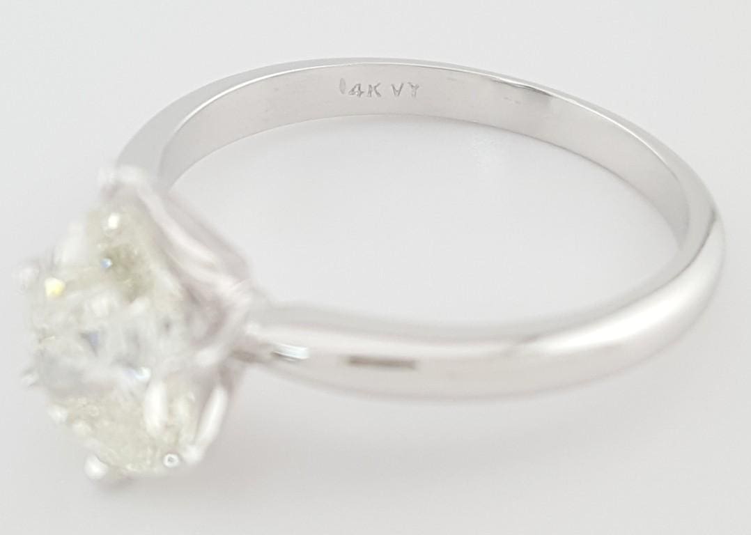 Pear Diamond Solitaire Engagement Ring 14k White Gold 1.49 ct Rtl $6,500